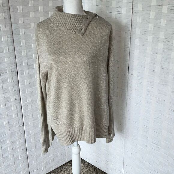 NWT Zadig & Voltaire Alma Bijoux Cashmere Sweater in Mastic Size XS - Picture 1 of 15